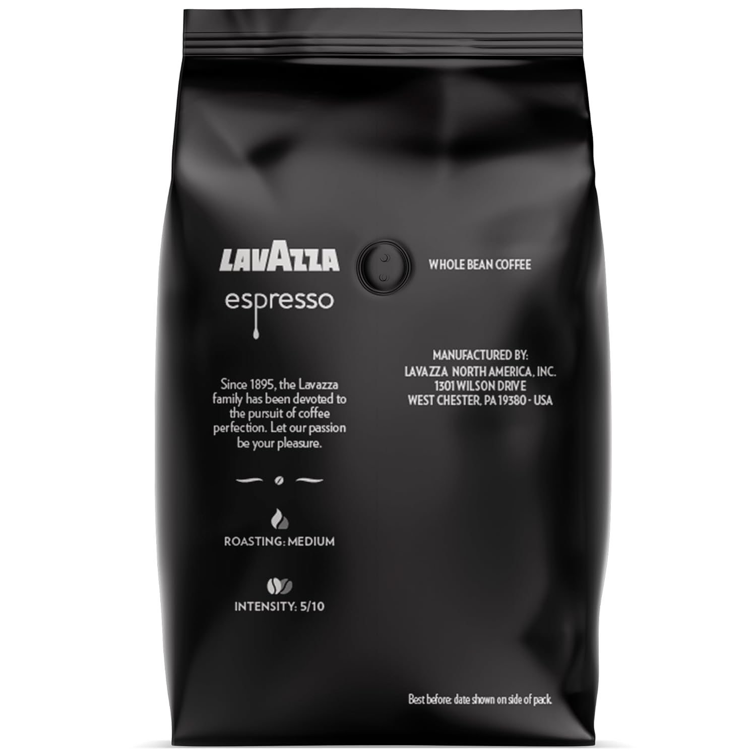 Lavazza Super Crema Whole Bean Coffee Blend, light-Medium Espresso Roast, 2.2 Pound (Pack of 1) ,Premium Quality, Aromatic, Mild and creamy